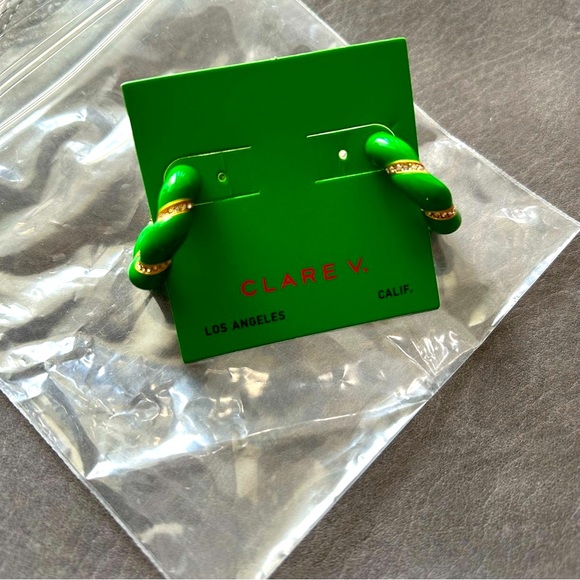 Clare V Enamel Gold earrings - Picture 4 of 4